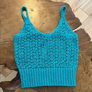 J. Crew Teal Knit Tank Top